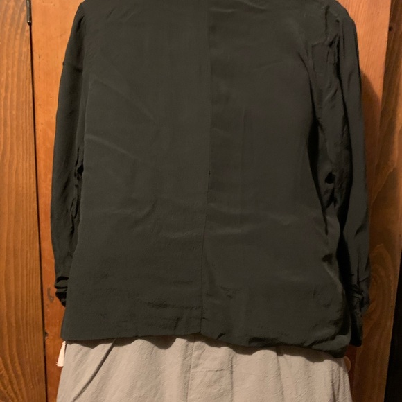 Ruched Sleeve Drape Front Jacket - Picture 5 of 10